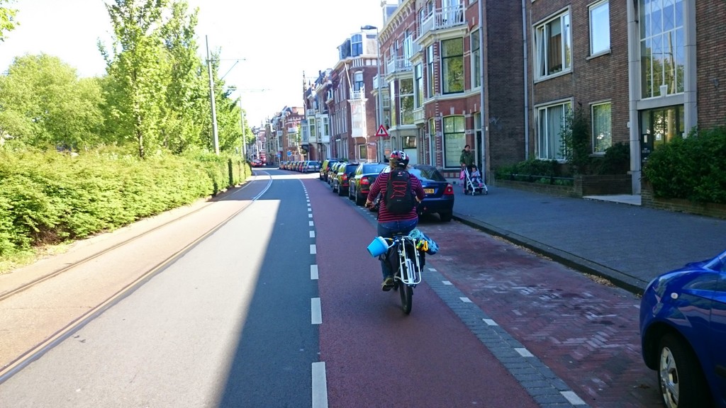 In the door zone on the way back to the centre