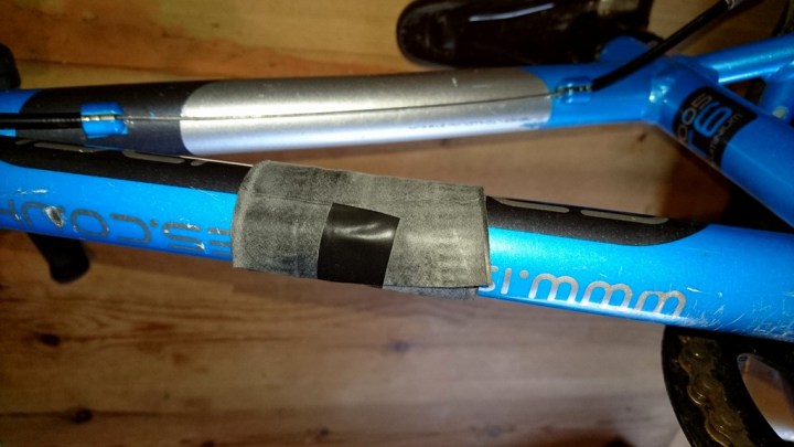 Using an inner tube instead of the Velcro strip