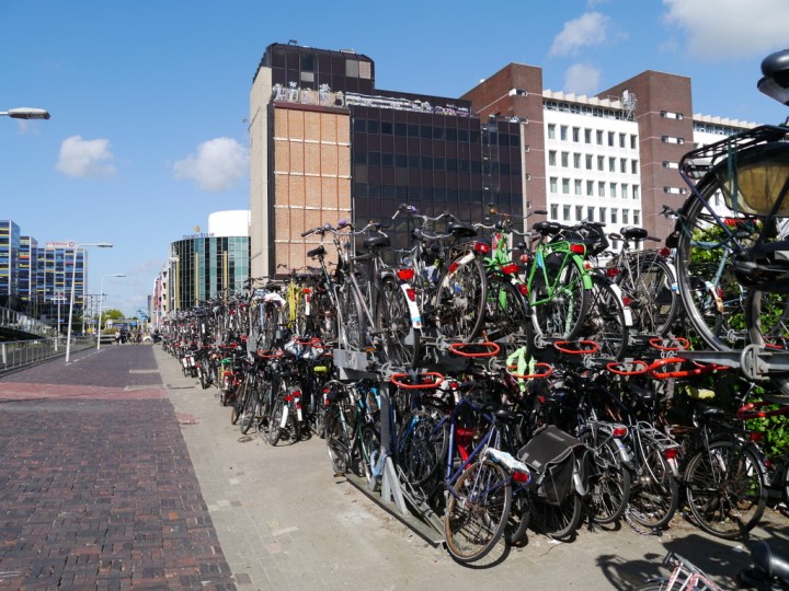 Bike parking at Leiden Centraal