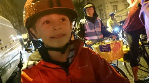 The eldest braving the rain