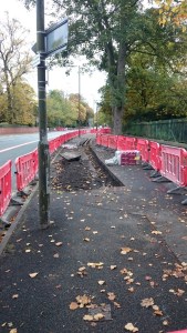 Northbound, outside Platt Fields Park