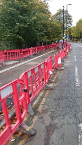 Northbound, outside Platt Fields Park