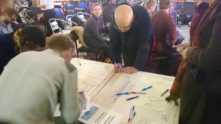 Writing post-it notes