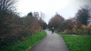 En route to the Platt Fields Bike Hub on the Fallowfield Hub