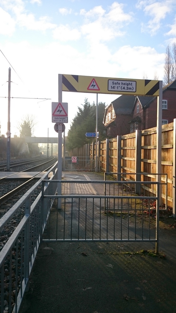 Barriers at Didsbury Village stop
