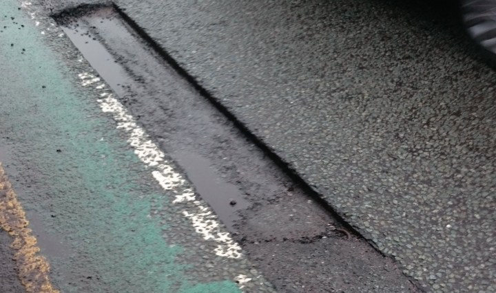 Pothole on Barlow Moor Road