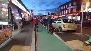 New segregated cycleway on Wilmslow Road, Rusholme - This is what the A56 should have