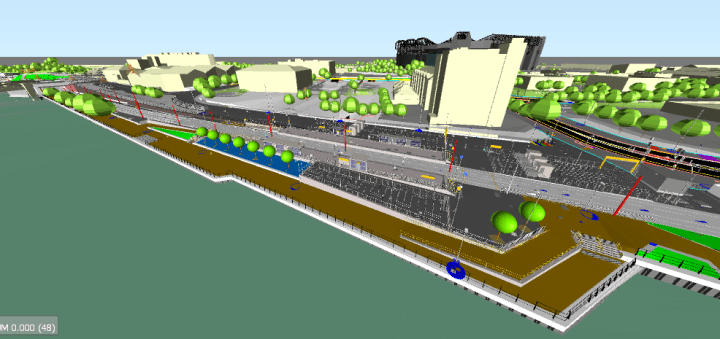 Image 2: Shows a 3D image of the Wharfside area