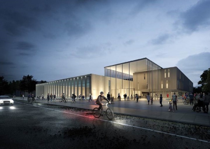 An artist's impression of new Stretford leisure centre
