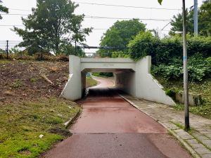 Underpass going under the railway line on Cambridgepad