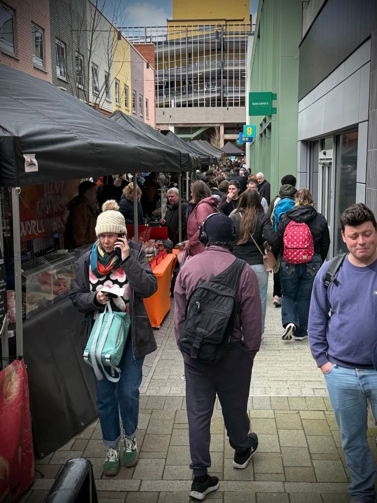 Bustling Makers Market on King Street, during The StretFest