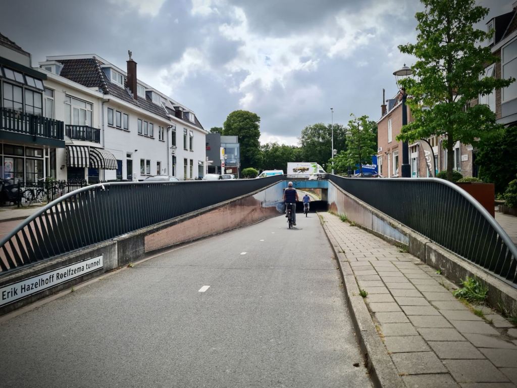 Approaching the walking and cycling underpass, under the N44