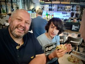 Enjoying lunch at Proeflokaal Mimi