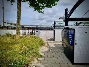 Cycle lockers at Voorschoten Station