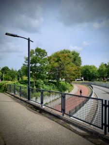 View down to the underpass at Voorschoten Station