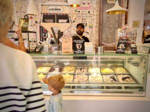Just some of the vast selection of ice cream at Luciano