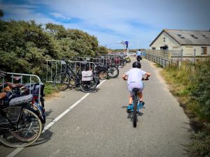 Arriving at Wassenaarse Slag, additional overspill cycle parking