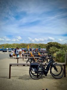 The main cycle parking, which usually fills up quickly on busy days