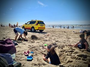 Lifeguard drives past