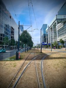 On the tram, on Weena