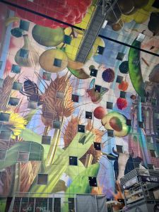 The ceiling inside the Markthal, Rotterdam