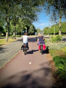 Riding back along Monseigneur van Steelaan