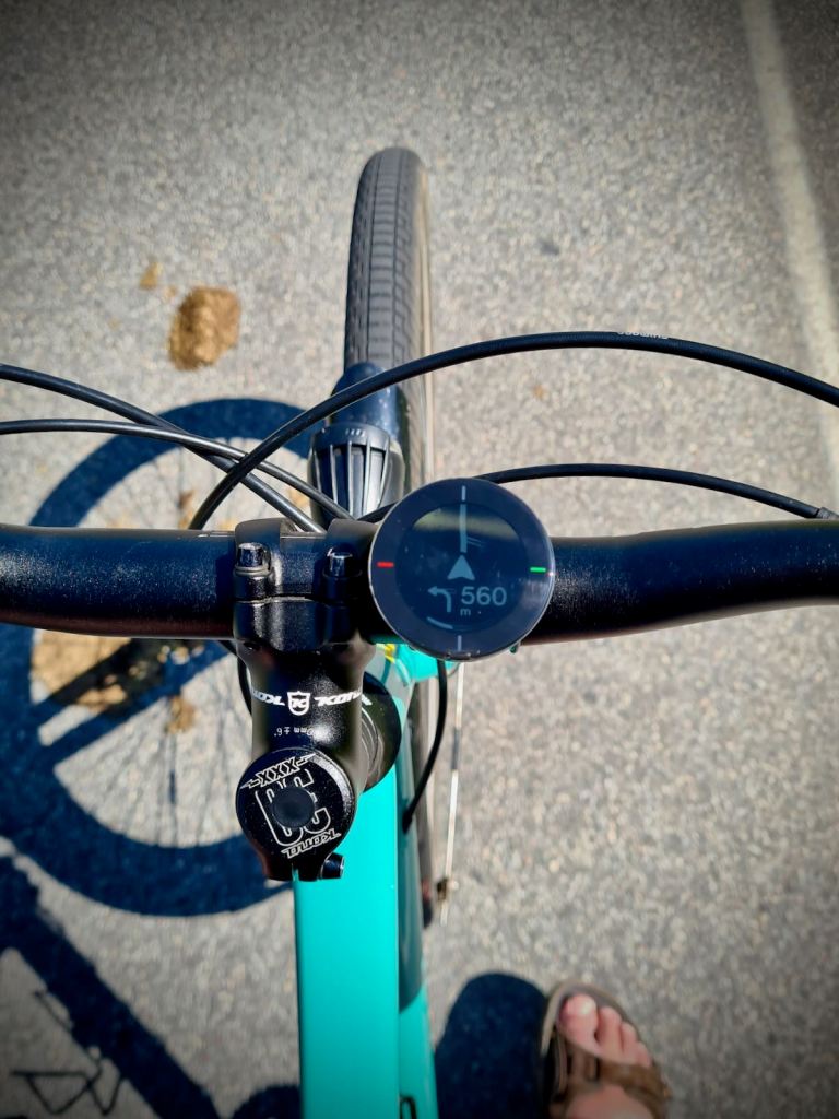 The view down to my trusty Bee Velo 2