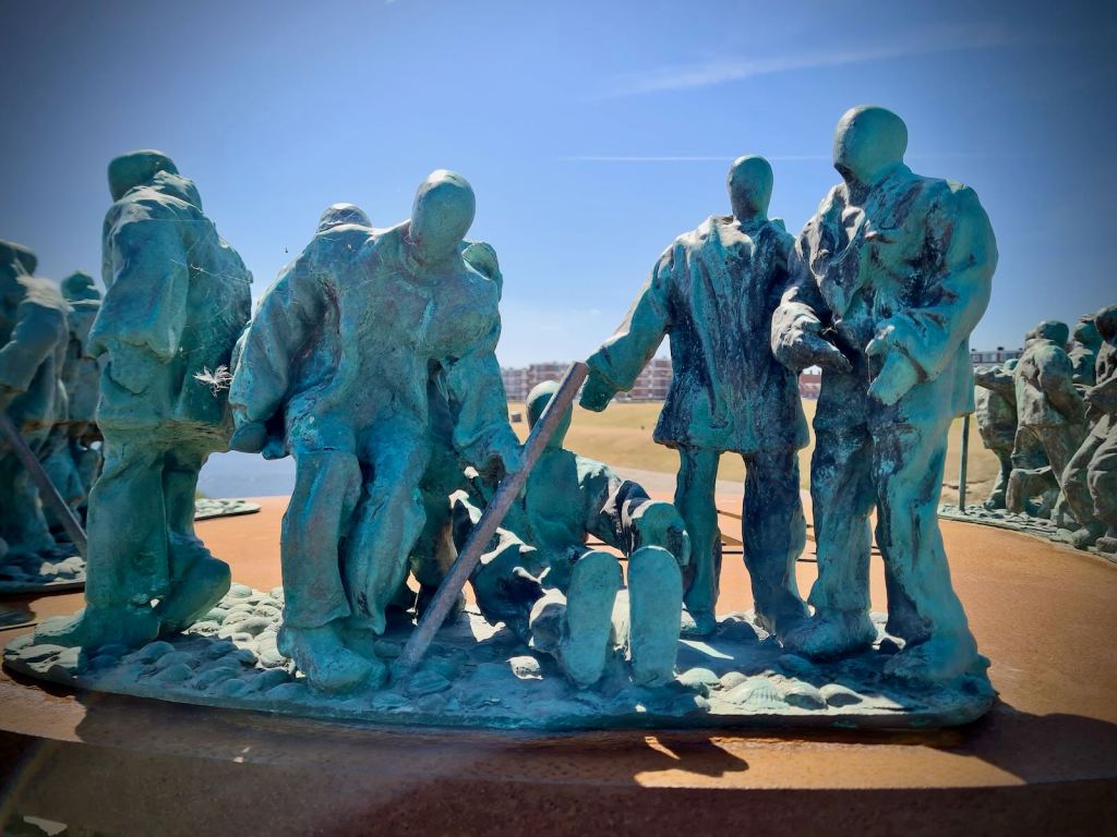 Artwork at the location of long since lost Roman fortress of Brittenburg