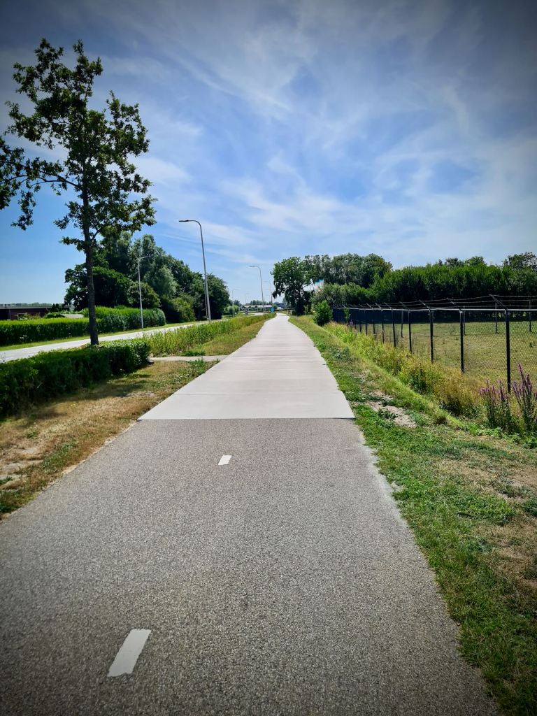 More of the concrete cycle path