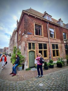 Old houses opposite Hooglandse Kerk