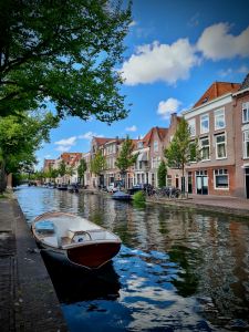 Looking down the Oude Rijn