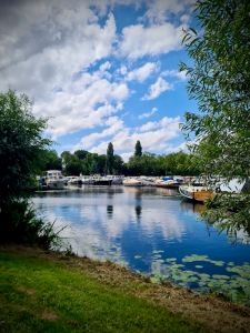 View of moored boats from Jaagpad
