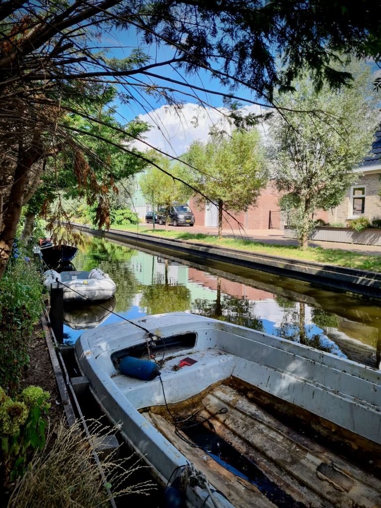 Our boats on the canal