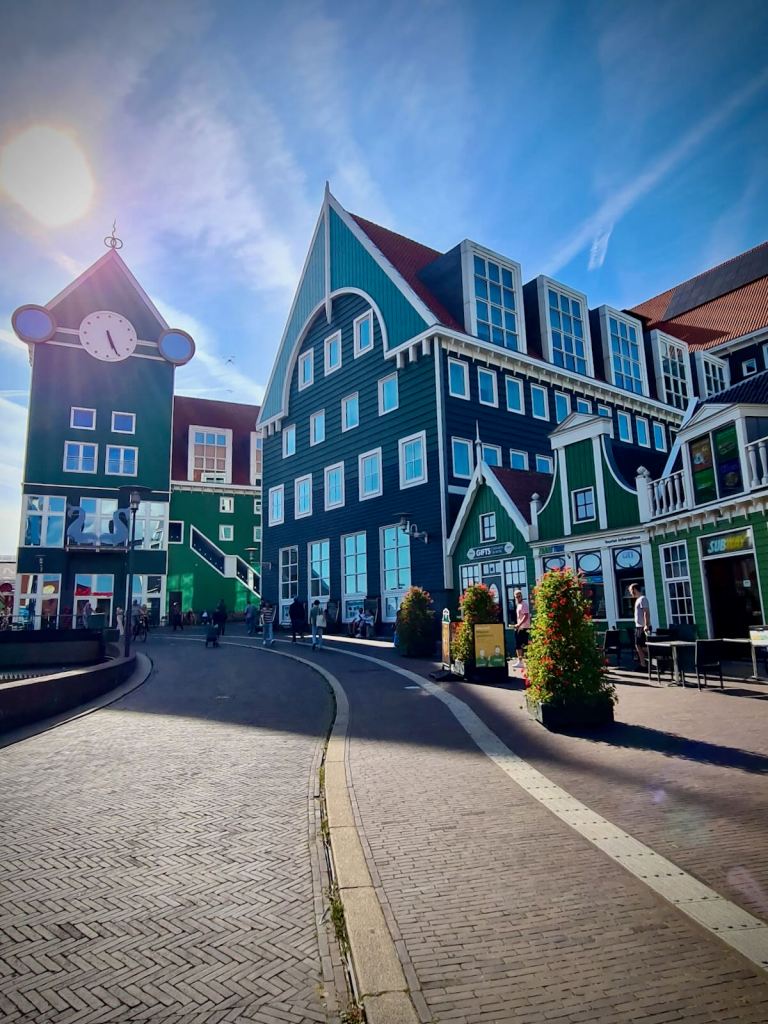 Buildings approaching Zaandam station