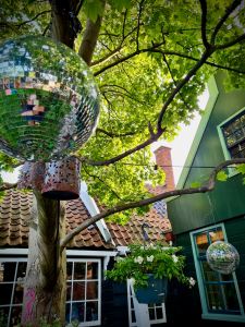Mirrorballs in the garden