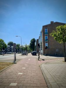 Paved cycle path next to the S155