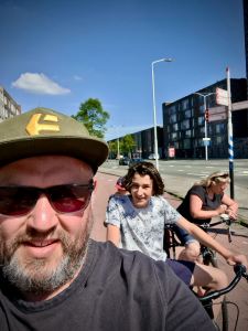 Waiting to cross the S150