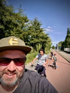 Riding along Wibautstraat