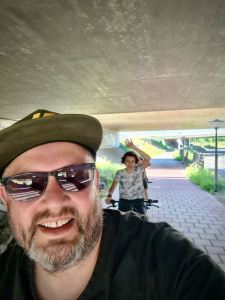 Passing under the A10 motorway