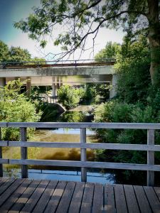 View of a canal and the S118
