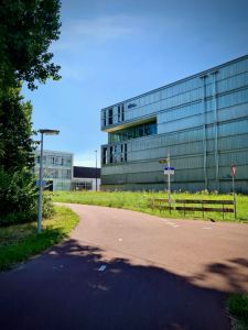 Commercial buildings next to the S118 cycle path