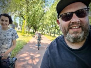 Shade from the trees on the S118 cycle path