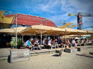 Pllek restaurant outside seating