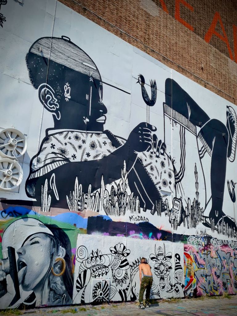 Street art on side of STRAAT Museum