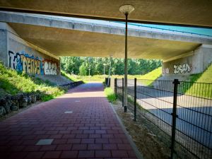 Under the A10 motorway