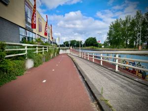 Large ramp down to an underpass