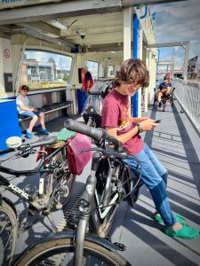 Waiting to set off on the F20 ferry to Hempontplein