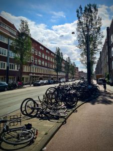 Bikes parked on Admiraal de Ruijterweg