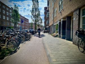 Overflowing bike racks on Admiraal de Ruijterweg
