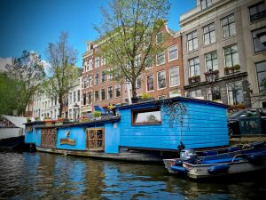 Colourful houseboat